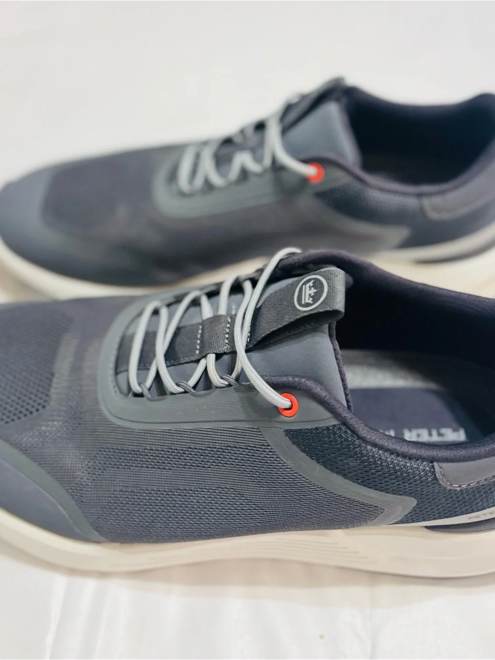 Peter Millar Men's Athletic Sneakers in Charcoal Gray with White Soles